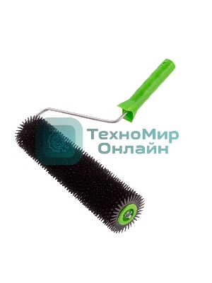 Валик игольчатый для наливных полов с ручкой Сибртех, острая игла, 300 мм