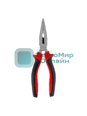 Длинногубцы прямые, 180 мм, хром-ванадий, двухкомпонентные рукоятки Matrix