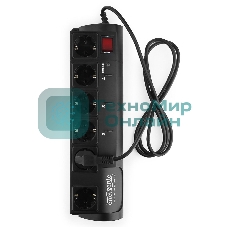 Сетевой фильтр Energenie Сетевой фильтр EG-PMS2-LAN программируемый, черный (10А, LAN, 6 розеток)