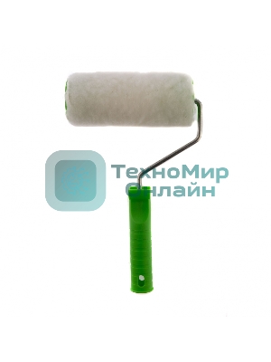 Валик Сибртех с натуральным мехом, с ручкой, 150 мм, ворс 12 мм, D 48 мм, D ручки 6 мм