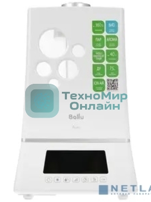 Увлажнитель воздуха Ballu UHB-1100 белый, 40 м², 7.5 л, ионизация, гигростат