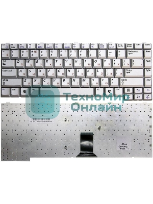 Клавиатура для ноутбука Samsung M50, серебристая