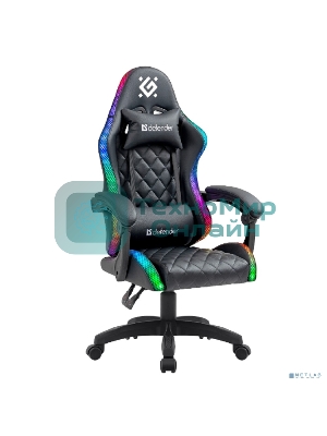 Кресло Defender ENERGY черный, экокожа, 120 кг, механизм качания