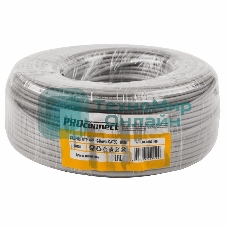 Кабель UTP PROconnect 4PR 24AWG, CU (медь), CAT5E, 100 МГц, PVC, серый, бухта 100 м