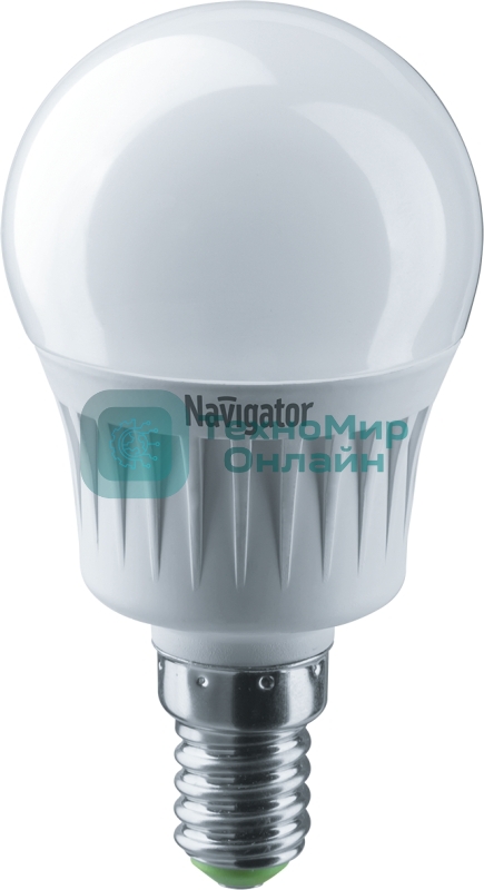 Лампа светодиодная Navigator NLL-G45-7-230-2.7K-E14 7 Вт шар 2700К теплый белый E14 500 лм 176-264В