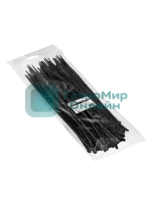 Стяжка (хомут) нейлоновая ExeGate EX293136RUS CV66-400x7.5B (нейлон 6.6, 400x7.5 мм, неоткрывающаяся, halogen free, -40°C - +85°C, черная, 100 шт)