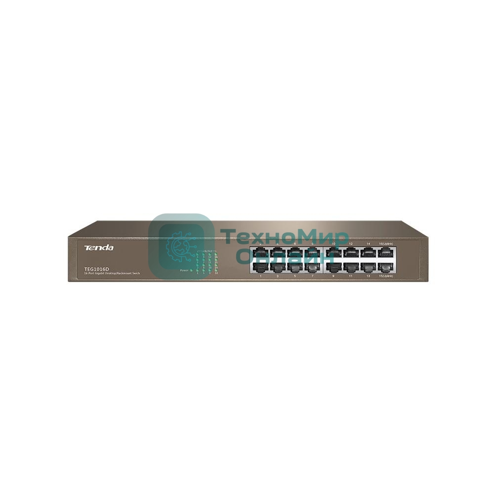 Коммутатор Tenda TEG1016D 16-Port 10/100/1000 Gigabit Switch