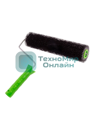 Валик игольчатый для наливных полов с ручкой Сибртех, острая игла, 300 мм