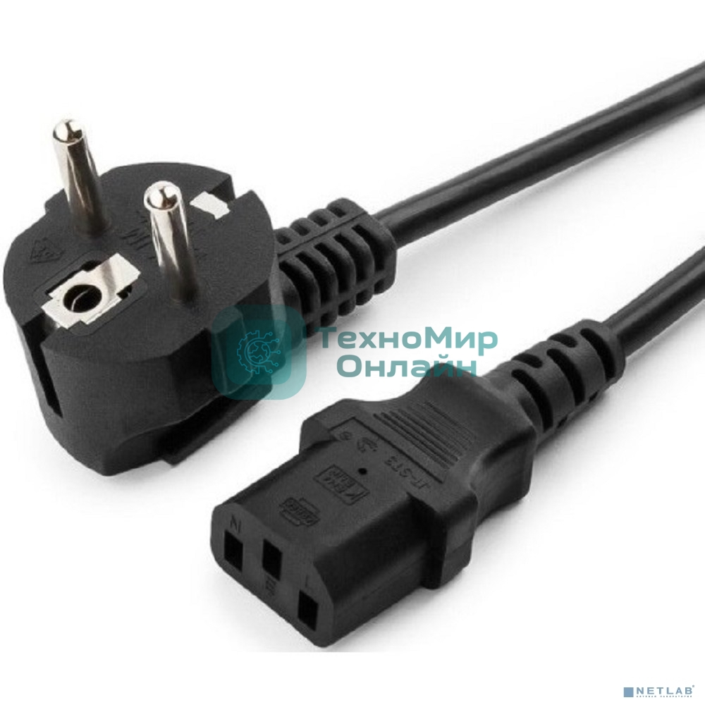 Кабель питания Filum CEE 7/7- С13, 3х0.75мм, 220В, 10A, черный, 3м [FL-PC10-EU-C13-3M] (873343)