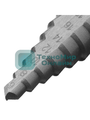 Сверло ступенчатое по металлу Сибртех 6-8-10-12-14-16-18-20-22-24-26-28-30 мм, 4241