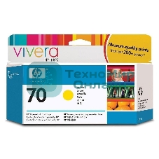 Картридж струйный HP №70 C9454A желтый для HP DJ Z2100/Z3100 (130мл)
