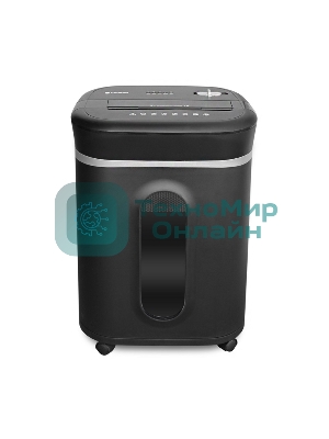 Шредер ГЕЛЕОС УМ28-4, DIN P-4 (4 ур-нь секр.), фрагмент 3,9х30мм, 19-21 лист (70г/м2), CD/пл.карты/скрепки/скобы, 28 литров