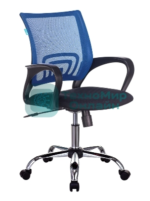 Кресло Бюрократ CH-695N/SL/BL/TW-11 синий/черный, сетка, 120 кг, механизм качания
