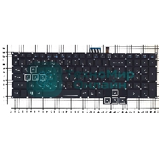 Клавиатура для ноутбука Acer Predator 17X GX-791 черная c подсветкой