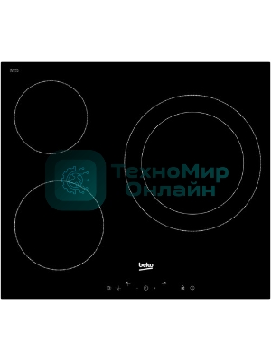Встраиваемая электрическая варочная поверхность Beko HIC 63401 T, Черный