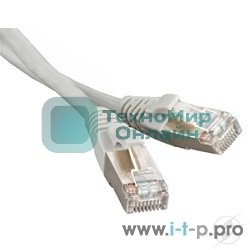 Патч-корд Hyperline PC-LPM-STP-RJ45-RJ45-C6a-3M-LSZH-GY Патч-корд FTP, Cat.6a, LSZH, 3 м, серый
