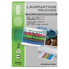 Пленка для ламинирования Cactus 125мкм A4 (100 шт) глянцевая 216x303 мм CS-LPGA4125100