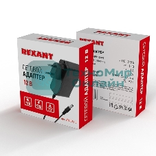 Источник питания Rexant 110-220 V AC/12 V DC 1 А 12 W с DC разъемом подключения 5.5х2.1, без влагозащиты (IP23)