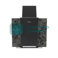 Вытяжка наклонная Gefest ВО 3603 К53 черный/серый мрамор, 60 см, 550 куб. м/ч, 76 дБ