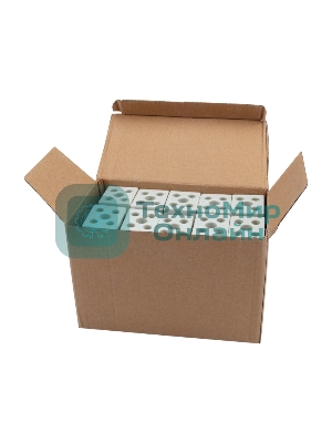 Клемма керамическая винтовая Rexant 12 мм² 2 пары контактов с крепежным отверстием (50 шт./уп.)