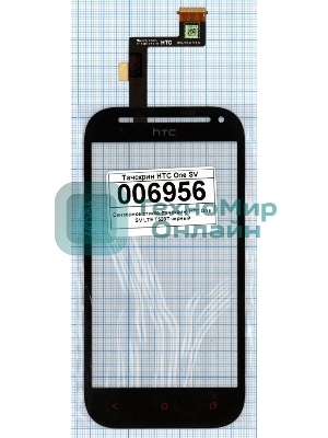 Сенсорное стекло (тачскрин) для HTC One SV LTE T528T, черное