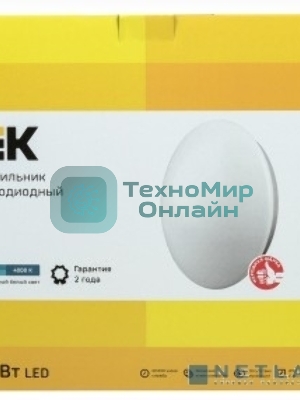 Светильник IEK LDPB0-1003-24-4000-K01 LED ДПБ 1003 24Вт IP20 4000K круг белый диаметр 380 мм, световой поток 1440 Лм