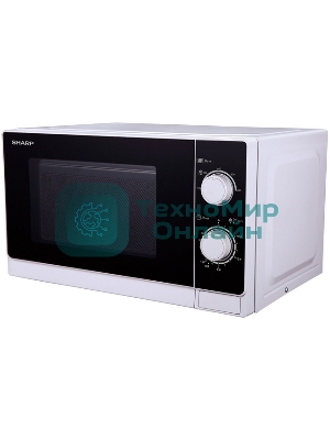 Микроволновая печь Sharp R-2000RW белый, 20 л, 800 Вт, переключатели - поворотный механизм
