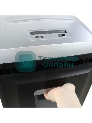 Шредер ГЕЛЕОС УП21-7, DIN P-7 (7 ур-нь секр.), фрагмент 0,8х2мм, 6-7 лист (70г/м2), CD/пл.карты, 23 литра