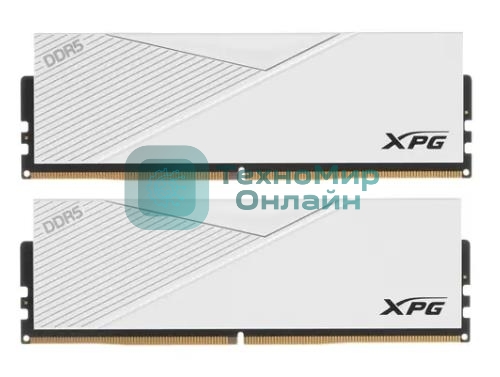 Оперативная память XPG Lancer, DDR5, 32GB (2x16GB), 6000MHz, CL30, DIMM, с радиаторами, белый