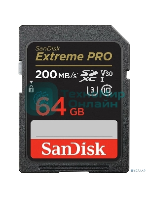 Флеш карта SanDisk Extreme PRO 64GB SDXC Memory Card 200MB/s