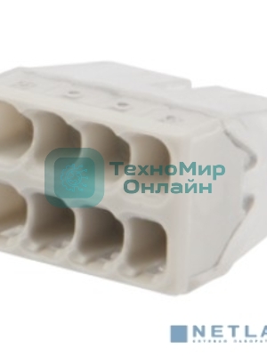 Экспресс-клемма Rexant СМК 2273-208, 8-проводная 0.5-2.5 мм², прозрачная (50 шт./уп.)