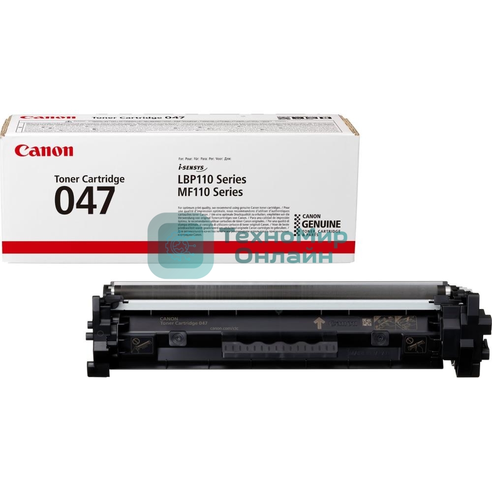 Картридж лазерный Canon 047 BK черный (1600 стр.) для Canon LBP112/LBP113W