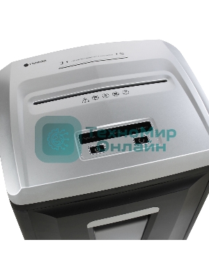 Шредер ГЕЛЕОС УП21-7, DIN P-7 (7 ур-нь секр.), фрагмент 0,8х2мм, 6-7 лист (70г/м2), CD/пл.карты, 23 литра