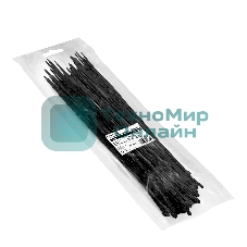 Стяжка (хомут) нейлоновая ExeGate EX293128RUS CV66-450x4.8B (нейлон 6.6, 450x4.8 мм, неоткрывающаяся, halogen free, -40°C - +85°C, черная, 100 шт)