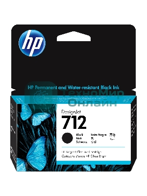 Картридж струйный HP 712 3ED70A черный (38мл) для HP DJ Т230/630