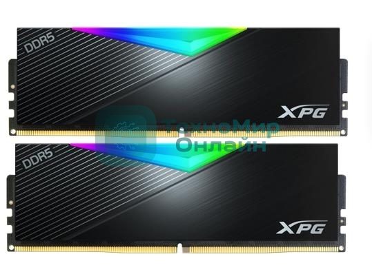 Оперативная память XPG Lancer RGB, DDR5, 64GB (2x32GB), 6000MHz, CL30, DIMM, с радиаторами, RGB, черный