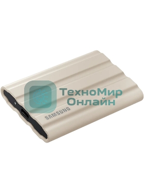 Внешний SSD Samsung T7 Shield, 2TB, USB 3.2 Gen 2 Type-C, R/W 1050/1000, бежевый