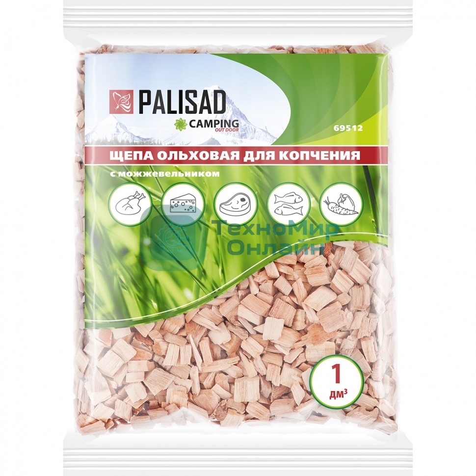 Щепа ольховая с можжевельником для копчения, Camping Palisad