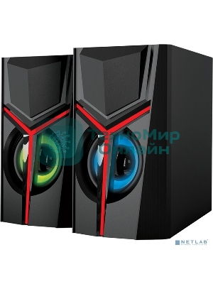 Акустическая система 2.0 Qumo TRON AS007, 10 ВТ, объемное звучание, RGb подсветка, USB/Jack 3,5мм