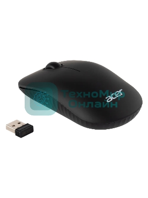 Мышь беспроводная Acer OMR130 черный, 1200 dpi, радиоканал, USB, кнопки - 3