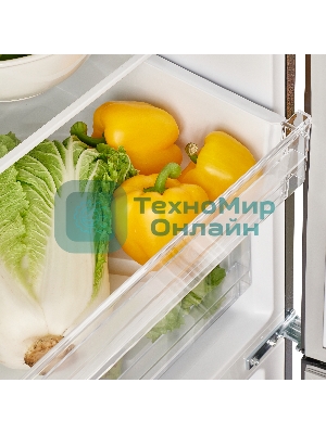 Холодильник Maunfeld MFF200NFSB10 Inverter черный двухкамерный 257/94л морозилка снизу, No Frost