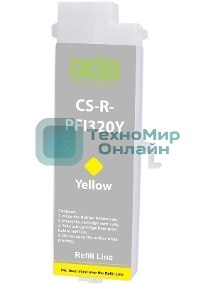 Картридж струйный Cactus CS-R-PFI320Y PFI-320Y желтый для Canon imagePROGRAF TM-200/200MFP/205/300/300MFP/305/250/255/350/355
