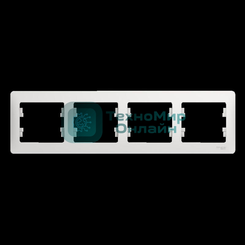 Рамка Schneider-electric GSL000104 Glossa 4-постовая, горизонтальная, белый