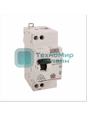 Выключатель автоматический дифференциального тока Legrand 419401 RX3 АВДТ 30мА 25А 1П+Н AC