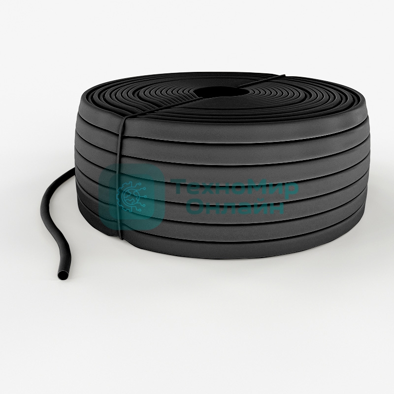 Трубка кембрик ТВ-40 ПВХ Rexant черный, Ø 12 мм