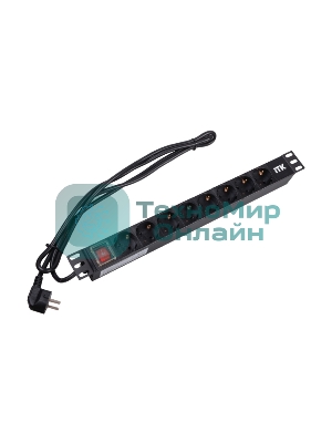 Блок распределения питания ITK PH12-8D1-P гор.размещ. 8xSchuko базовые 16A Schuko 2м