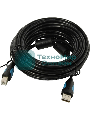 Кабель Vention USB 2.0 AM/BM - 8м. Черный Кабель Vention USB 2.0 AM/BM - 8м. Черный