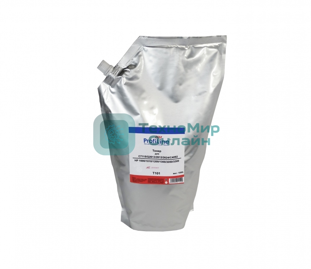Тонер ProfiLine PL-C7115/Q2613/2612/2624/C4092 для принтеров HP 1010/1020/3015/3020/3050/1300/1150/1000/1005/1200/3300/1100/3200 1000 гр (T101) пр-во TTI Фасовка РФ SOFT