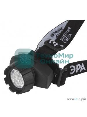 Фонарь ЭРА GB-604 налобный 18xLED 3xААА 4 реж. черный бл