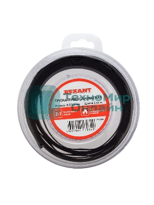 Трубка термоусаживаемая Rexant 8.0/4.0мм черный ролик 2.44м